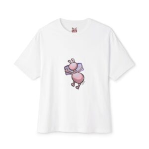 Cute Ant Reading Graphic Tee — Whimsical Booklover Oversized T-Shirt
