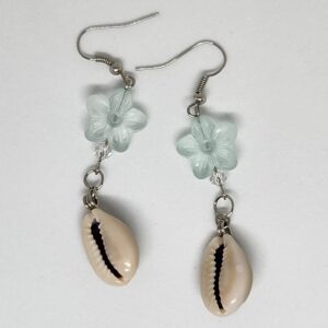 "Flowers By The Sea" Handcrafted Dangle Earrings