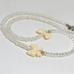 "Pearl Ribbon" Beaded Necklace