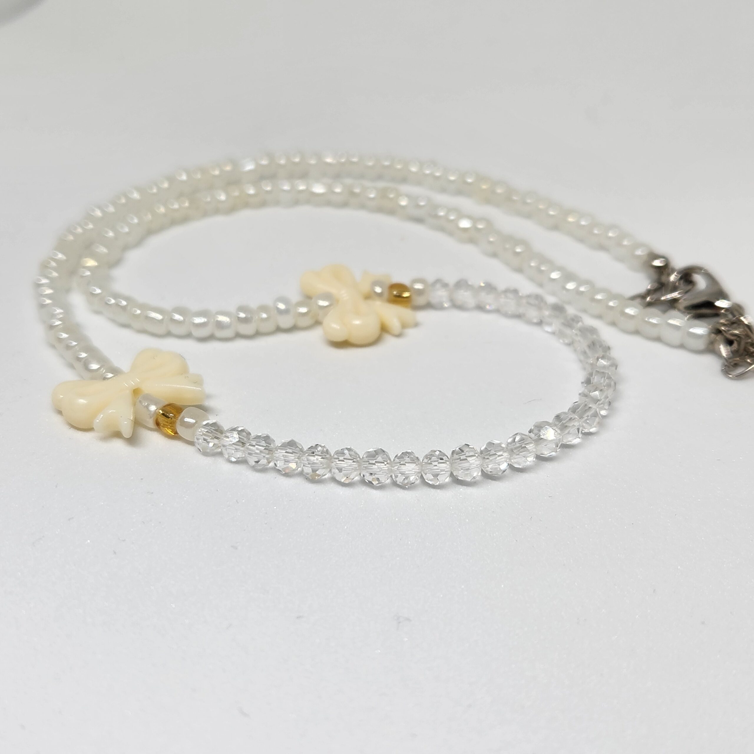 "Pearl Ribbon" Beaded Necklace - Image 6